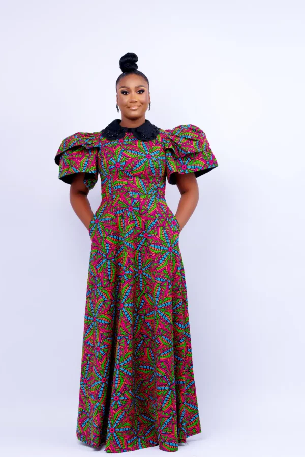 ABI MAXI AFRICAN PRINT DRESS 1